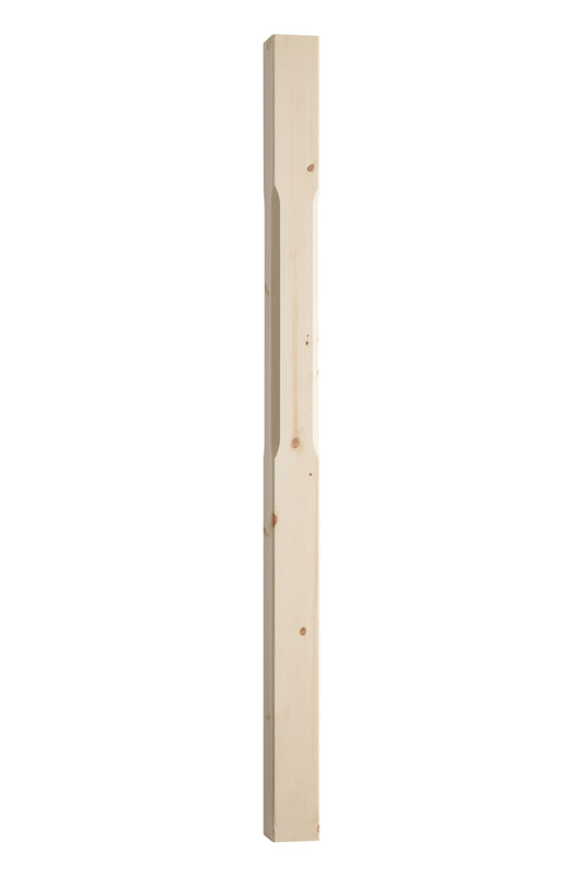Pine Stop Chamfered Newel Post